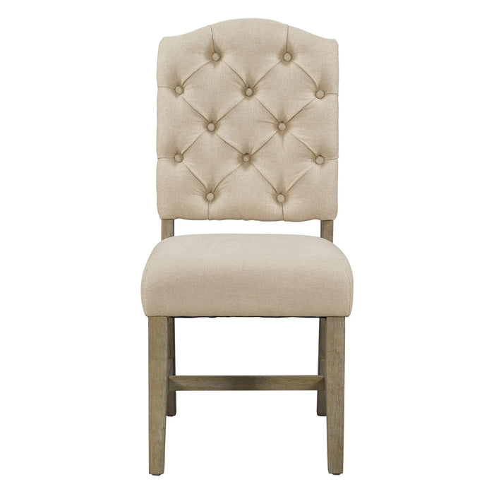 Retro Style Dining Chair Set with 4 Upholstered Chairs for Dining Room and Living Room (Natural Wood Wash) Default -DTYStore