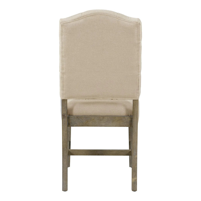 Retro Style Dining Chair Set with 4 Upholstered Chairs for Dining Room and Living Room (Natural Wood Wash) Default -DTYStore