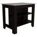 Rockaway 3-Shelf Kitchen Island Black and Ibiza Marble Default -DTYStore