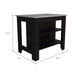 Rockaway 3-Shelf Kitchen Island Black and Ibiza Marble Default -DTYStore