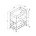 Rolling Kitchen Cart with Three Tier Storage and Four Wine Bottle Rack - Brown and White Metal Default -DTYStore