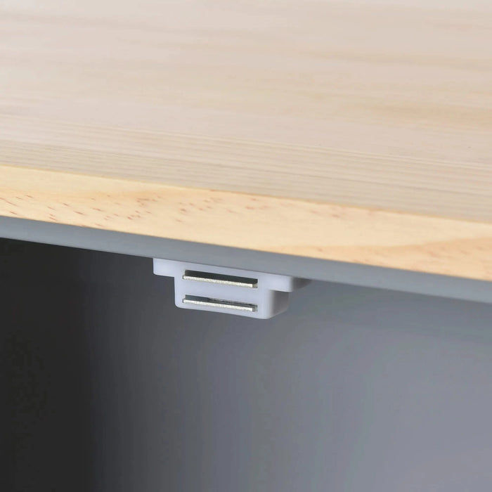 Rolling Mobile Kitchen Island with Solid Wood Top and Locking Wheels,52.7 Inch Width,Storage Cabinet and Drop Leaf Breakfast Bar,Spice Rack, Towel Rack & Drawer (Grey Blue) Default -DTYStore