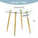 Round dining table with glass top, gilded metal legs, exquisite living, starting from the details, the gold legs show an extraordinary texture, which is the finishing touch to your home.36*36 Default -DTYStore