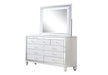 STERLING King 5 PC LED Bedroom set made with wood in White Color Default -DTYStore