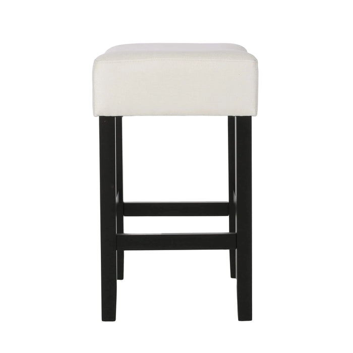 Set of 2, 26.75' Backless Fabric Counter Height Barstool, Beige Default -DTYStore