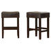 Set of 2, 26.75' Backless Faux Leather Counter Height Barstool Default -DTYStore