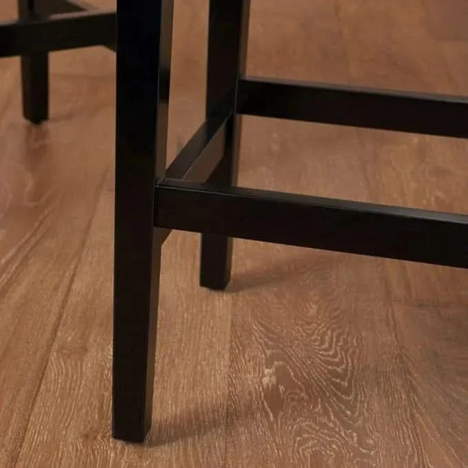 Set of 2, 26.75' Backless Faux Leather Counter Height Barstool Default -DTYStore