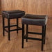 Set of 2, 26.75' Backless Faux Leather Counter Height Barstool Default -DTYStore