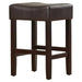 Set of 2, 26.75' Backless Faux Leather Counter Height Barstool Default -DTYStore
