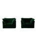Set of 2 Slipcovered Armchairs - Deep Seat Accent Chairs with Large Soft Pillows Corduroy -DTYStore