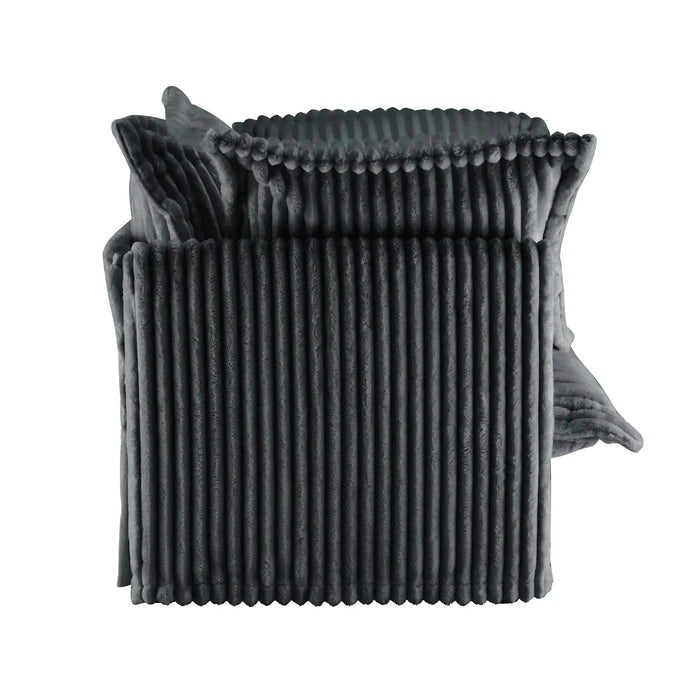 Set of 2 Slipcovered Armchairs - Deep Seat Accent Chairs with Large Soft Pillows Camel Corduroy -DTYStore