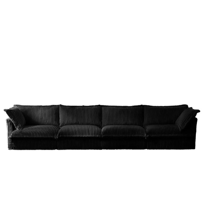 Slipcovered Long Sofa with Removable Cover, Extra Deep Cloud Like Comfy Sofa Couch Corduroy -DTYStore