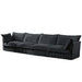 Slipcovered Long Sofa with Removable Cover, Extra Deep Cloud Like Comfy Sofa Couch Gray Corduroy -DTYStore