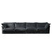 Slipcovered Long Sofa with Removable Cover, Extra Deep Cloud Like Comfy Sofa Couch Gray Corduroy -DTYStore