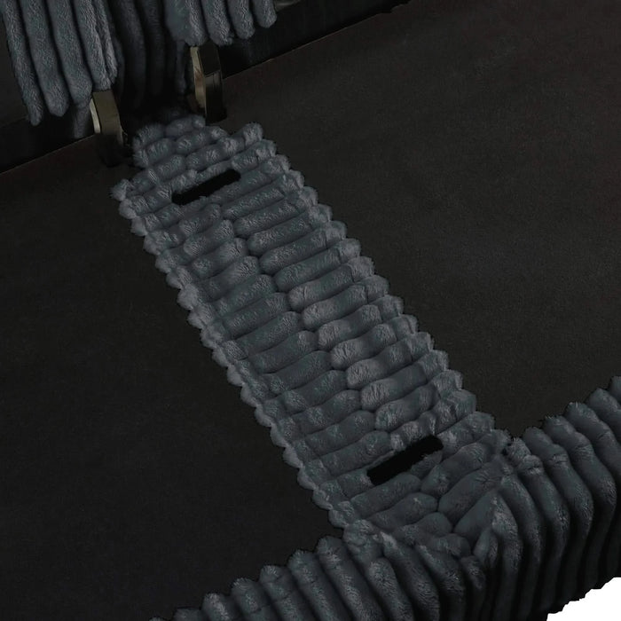 Slipcovered Long Sofa with Removable Cover, Extra Deep Cloud Like Comfy Sofa Couch Gray Corduroy -DTYStore