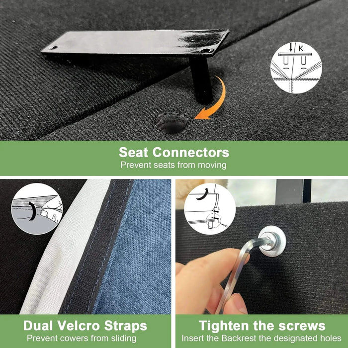 Slipcovered Long Sofa with Removable Cover, Extra Deep Cloud Like Comfy Sofa Couch -DTYStore