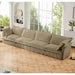 Slipcovered Long Sofa with Removable Cover, Extra Deep Cloud Like Comfy Sofa Couch Camel Corduroy -DTYStore