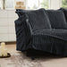 Slipcovered Long Sofa with Removable Cover, Extra Deep Cloud Like Comfy Sofa Couch Gray Corduroy -DTYStore