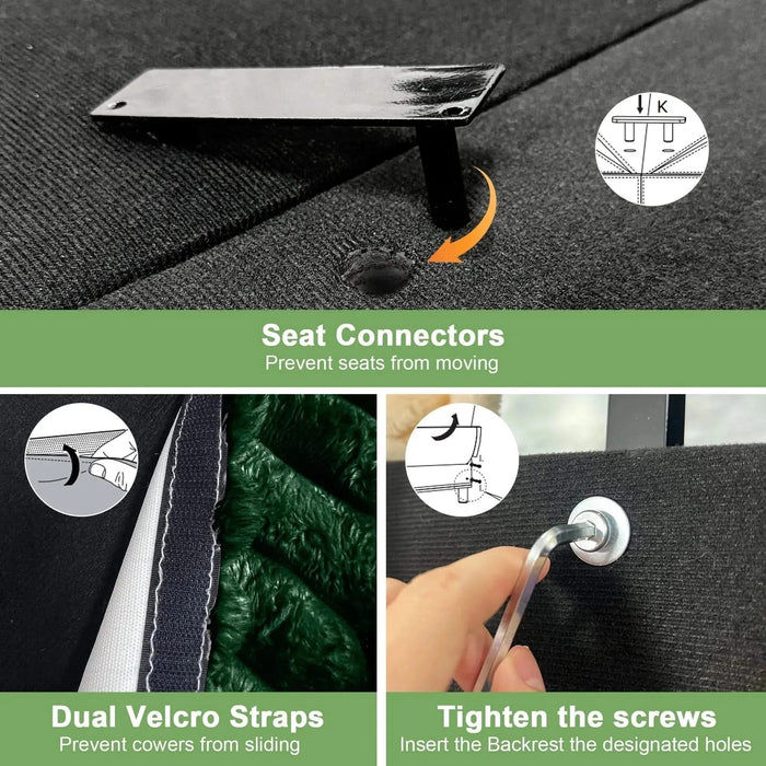 Slipcovered Long Sofa with Removable Cover, Extra Deep Cloud Like Comfy Sofa Couch Camel Corduroy -DTYStore