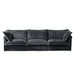 Slipcovered Sofa Couch, Modern 3 Seater Sofa with Suppleness Armrests,Deep Seat Sofa with Soft Multiple Big Pillows, Comfy Couch for Living Room, Apartment Gray -DTYStore