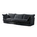 Slipcovered Sofa Couch, Modern 3 Seater Sofa with Suppleness Armrests,Deep Seat Sofa with Soft Multiple Big Pillows, Comfy Couch for Living Room, Apartment Gray -DTYStore