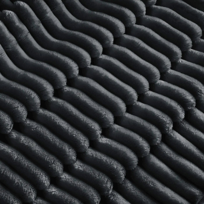 Slipcovered U Shape Sectional Wide and Deep Seat Sofa Couch, 4 Seater Sofa with French Edges Design Multiple Big Pillows Gray -DTYStore