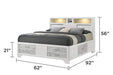 Soul Modern Style Queen 4PC Bedroom Set Made with wood in White(CA Inventory) Default -DTYStore