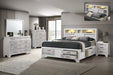 Soul Modern style Full 5PC bedroom set made with wood and Drawers in white Default -DTYStore