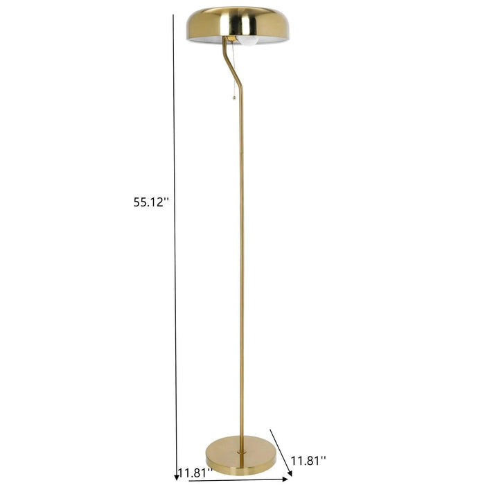 Spectra Tall Corner Floor Lamp for Living Room, Bedroom & Office Space Illumination - Gold Outer and White Inner, Metal, 55-Inch Default -DTYStore