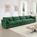 Super Large Wide and Deep Seat Sofa Couch for 4 Persons, 4 Seater Sofa with Storage Pull out Drawer Under Each Seat, Chenille Green -DTYStore