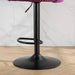 Swivel Velvet Barstools Adjusatble Seat Height from 25-33 Inch,17.7inch base, Modern Upholstered Bar Stools with Backs Comfortable Tufted for Home Pub and Kitchen Island,Purple,Set of 2,SW1812PP Default -DTYStore