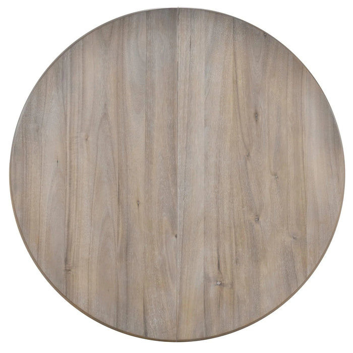 TREXM Wood Dining Table Round Extendable Dining Table for Dining Room (Natural Wood Wash) Default -DTYStore