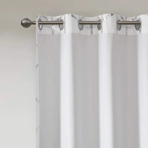 Total Blackout Metallic Print Grommet Top Curtain Panel(Only 1 Pc Panel) Default -DTYStore