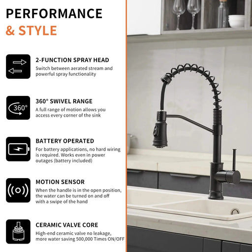 Touchless Kitchen Faucet,Hands Free Automatic Smart Kitchen Faucet Default -DTYStore