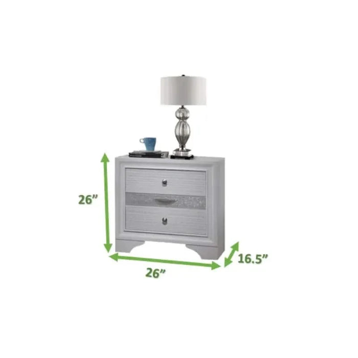 Traditional Style Full 5pc Storage Bedroom Set made with Wood in White Default -DTYStore