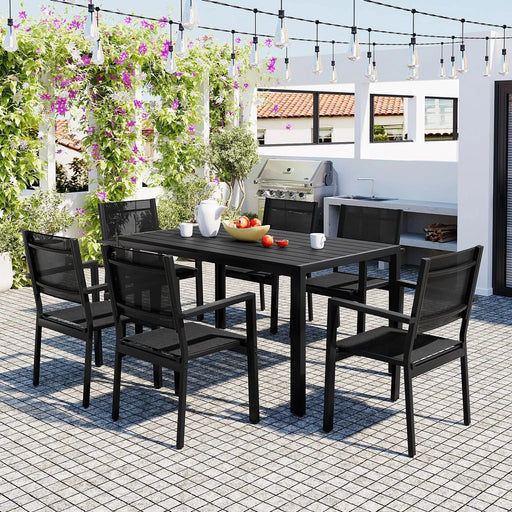 U-Style High-quality Steel Outdoor Table and Chair Set, Suitable for Patio, Balcony, Backyard. Default -DTYStore