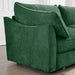 U Shape 4 Seater Deep Seat Sofa Couch with Ottomans,4-Seat Sofa with with 2 Movable Ottomans,, Oversized Modular Sectional Sofa with 6 Seats and Storage Pull out Drawer Under Each Seat,Chenille Green -DTYStore