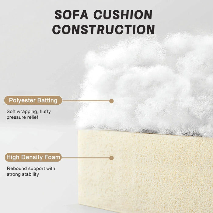 U Shape 4 Seater Deep Seat Sofa Couch with Ottomans,4-Seat Sofa with with 2 Movable Ottomans,, Oversized Modular Sectional Sofa with 6 Seats and Storage Pull out Drawer Under Each Seat,Chenille Wheat -DTYStore