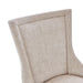 Ultra Dining Side Chair Set of 2 with Chenille Upholstery in Cream and Solid Wood Legs Default -DTYStore