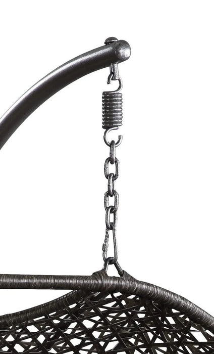 Vasant Fabric & Wicker Hanging Chair Default -DTYStore