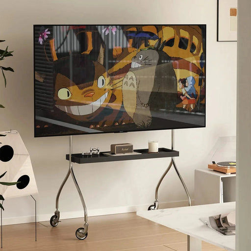 Walk around the TV stand with an antique,black movable stand for a floor-standing display TV cabinet and projection TV stand Default -DTYStore