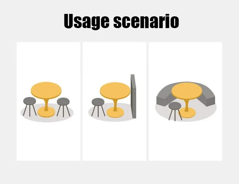 Walnut Round Table, Modern Dining Table, Dining Table,MDF Top and Steel Base Tulip Round Kitchen Table,Kitchen Table, Mid Century Coffee Table for Living Room 24 Inch,Oval Dining Table,Mother's day Default -DTYStore