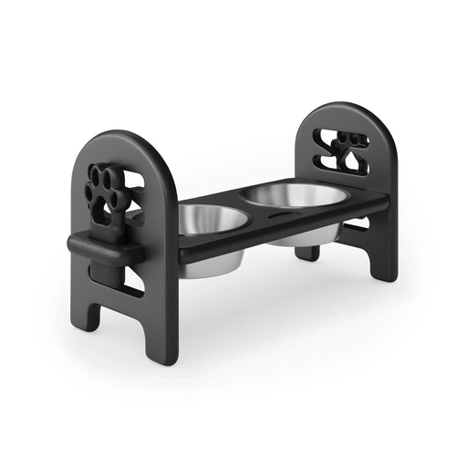 White Adjustable Pet Bowl Travel Ready HDPE Durable Poly Lumber Recycled Default -DTYStore