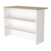 White and Light Pine 3-Tier Shelf Kitchen Island Default -DTYStore