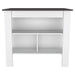 White and Onyx 2-Piece Kitchen Set, Kitchen Island and Pantry Cabinet Default -DTYStore