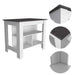 White and Onyx 2-Piece Kitchen Set, Kitchen Island and Pantry Cabinet Default -DTYStore