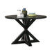 Windvale Cross-Buck Base Dining Table in Black Default -DTYStore