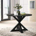 Windvale Cross-Buck Base Dining Table in Black Default -DTYStore