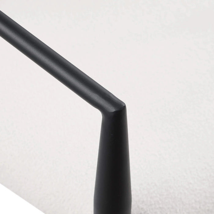 Woker Dining Chairs Set of 2, Mid-Century Modern Dining Chairs, Kitchen Dining Room Chairs, Round Boucle Backrest Sherpa Dining Chair with Black Metal Legs Default -DTYStore