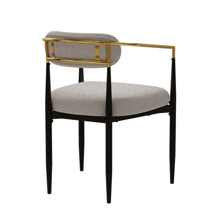 dining chairs set of 2 white , medieval modern dining chairs, teddy velvet chairs with metal legs, kitchen, easy to assemble suitable for home and office use Default -DTYStore